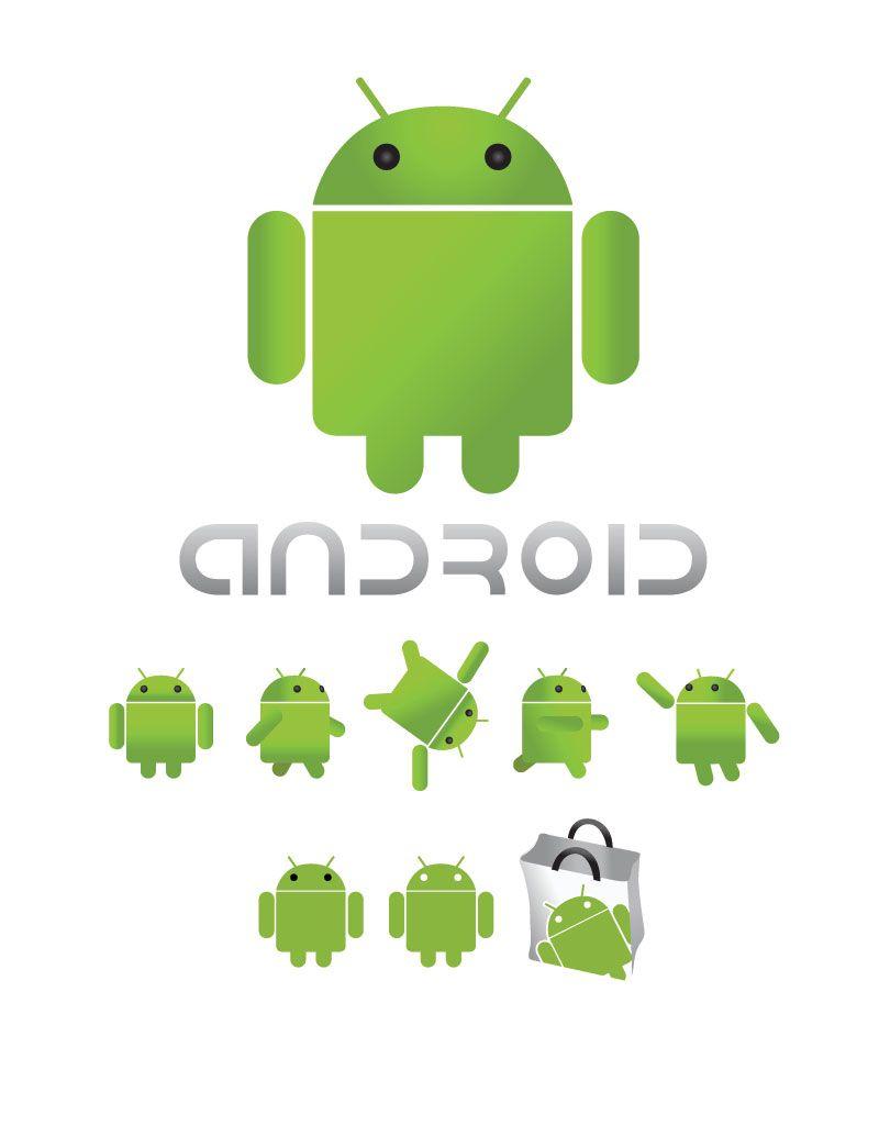 Green Robot Logo - Android Vector Logo. Vector material. Robot logo, Android, Robot