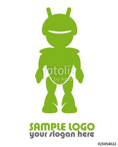 Green Robot Logo - Android robot logo sample template green