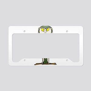 Standing Owl Logo - Owl Clip Art Patch1804493365 License Plate Frames - CafePress