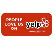 Love Us On Yelp Logo - Home Blinds and Shutters