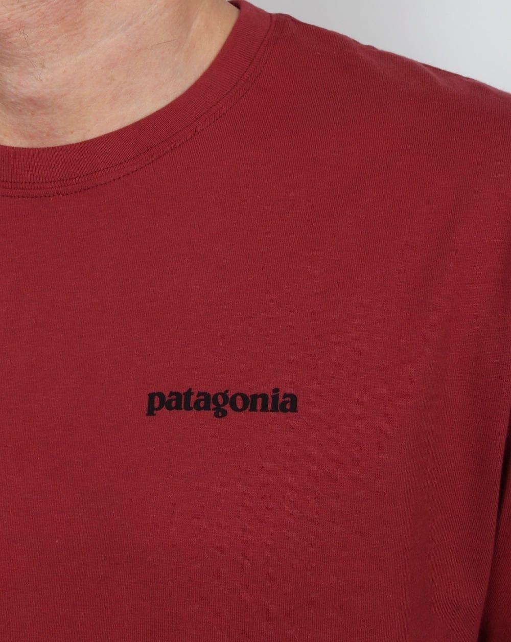 Red T Logo - Patagonia P6 Logo T Shirt Adzuki Red From 80s Casual