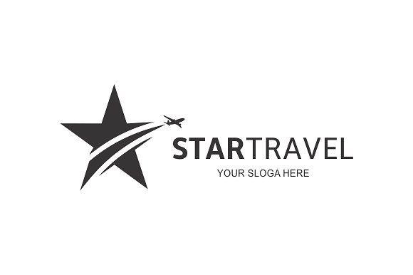 Black Travel Logo - Star Travel Logo Logo Templates Creative Market