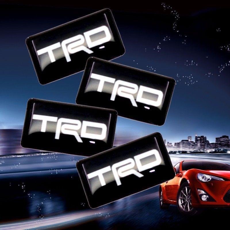 Automotive Racing Logo - 4 Small Toyota TRD Racing Car Badge Sticker Emblem Adhesive Logo ...