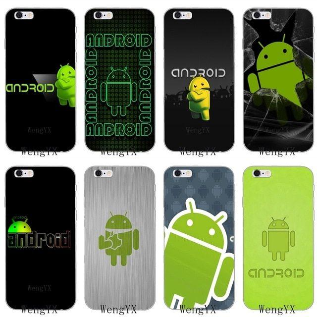 Green Robot Logo - Green Android Robot Logo Slim silicone Soft phone case For Samsung