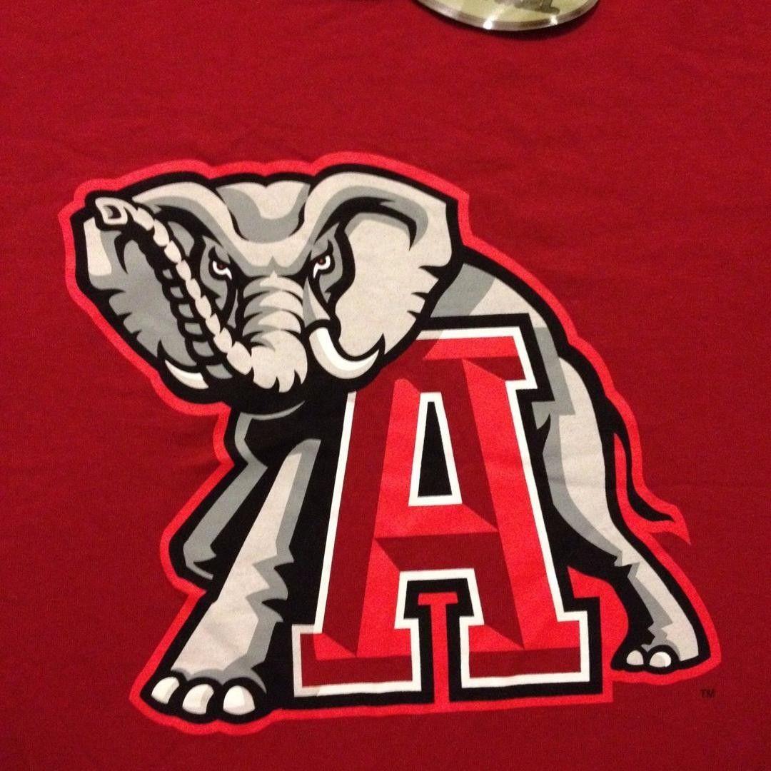 Elephant Football Logo - New ALABAMA CRIMSON TIDE Football T Shirt BIG AL LOGO Medium