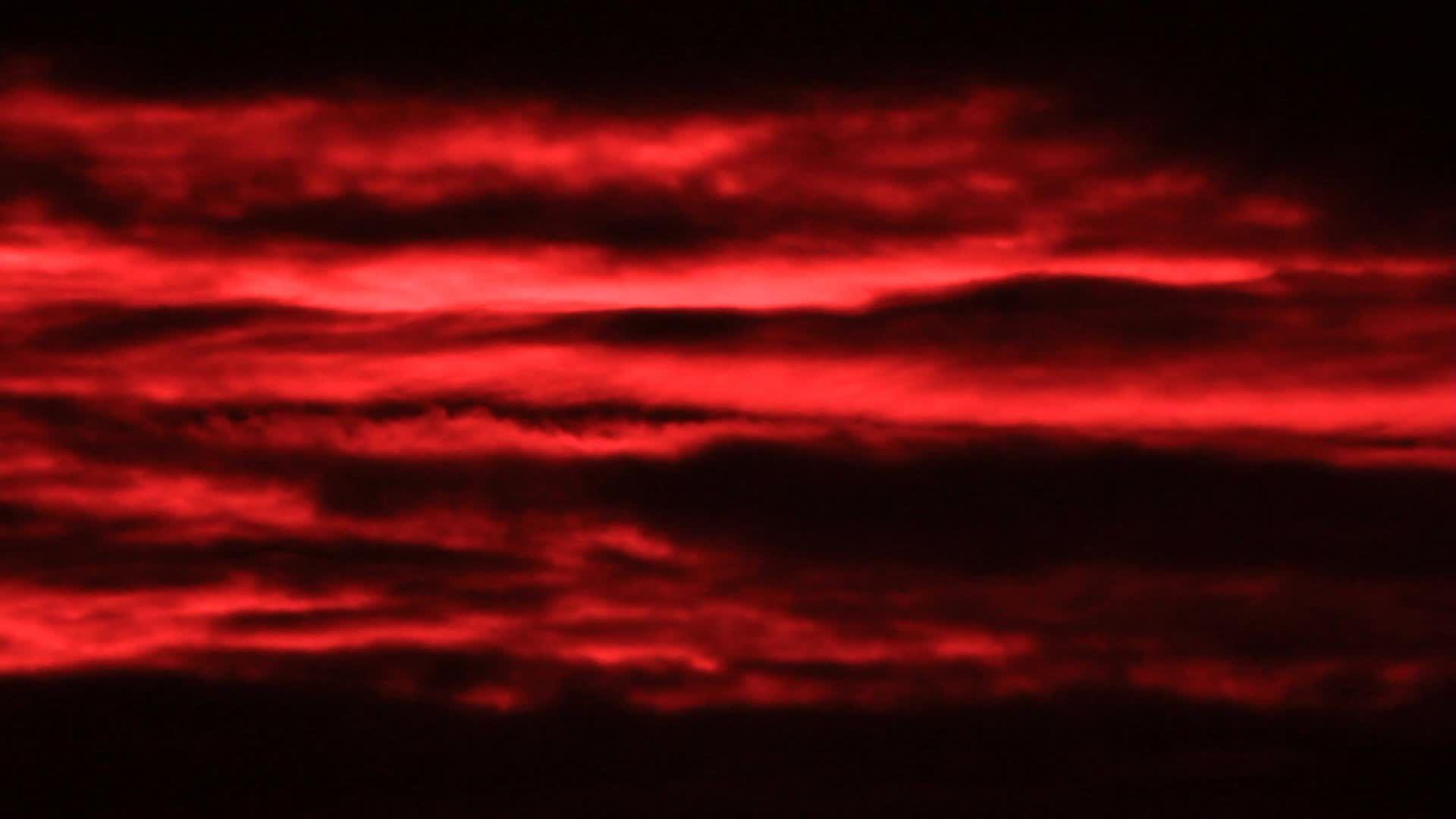Dark Red Cloud Logo - Red clouds on the dark sky Stock Video