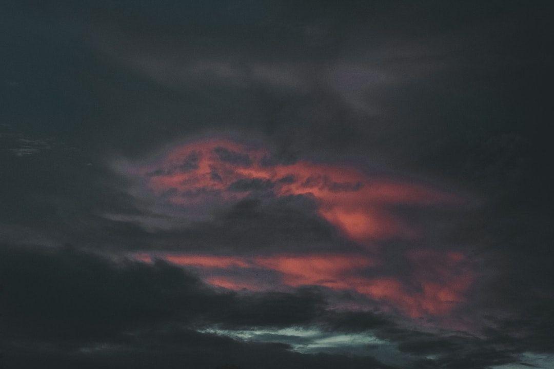 Dark Red Cloud Logo - Evening Dark Sunset Sky Red, Sky, Red, Cloud Background Image