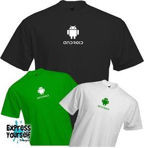 Green Robot Logo - ANDROID GREEN ROBOT LOGO - In Style of Apple - Fun Copy Quality T ...