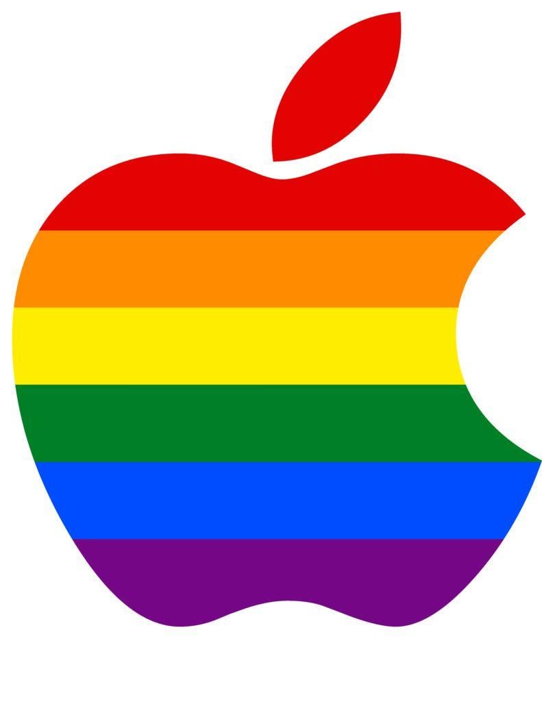 Rainbow Apple Logo - Apple rainbow logo