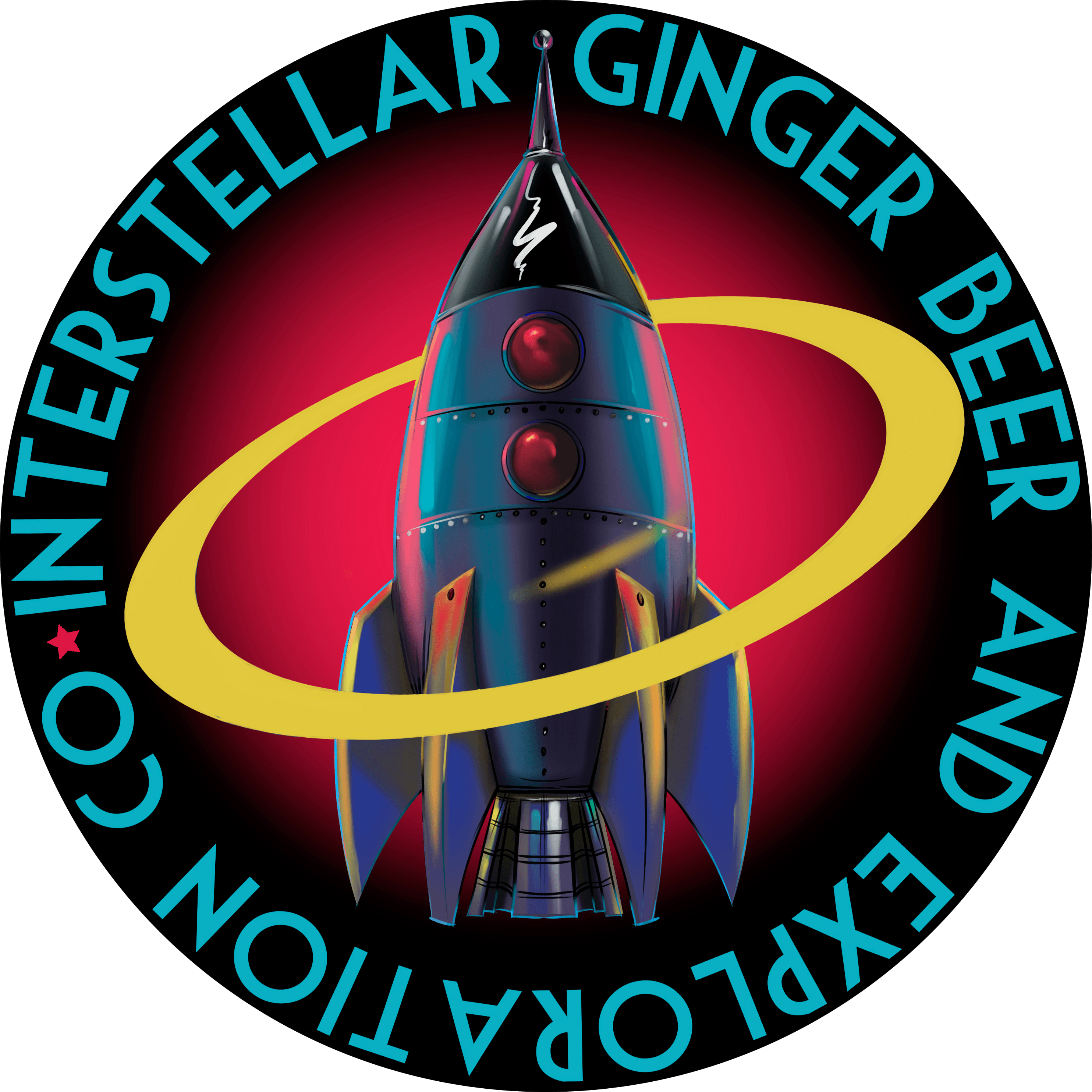 A Company with Harp Beer Company Logo - Interstellar Ginger Beer and Exploration Co. | Come explore with us.
