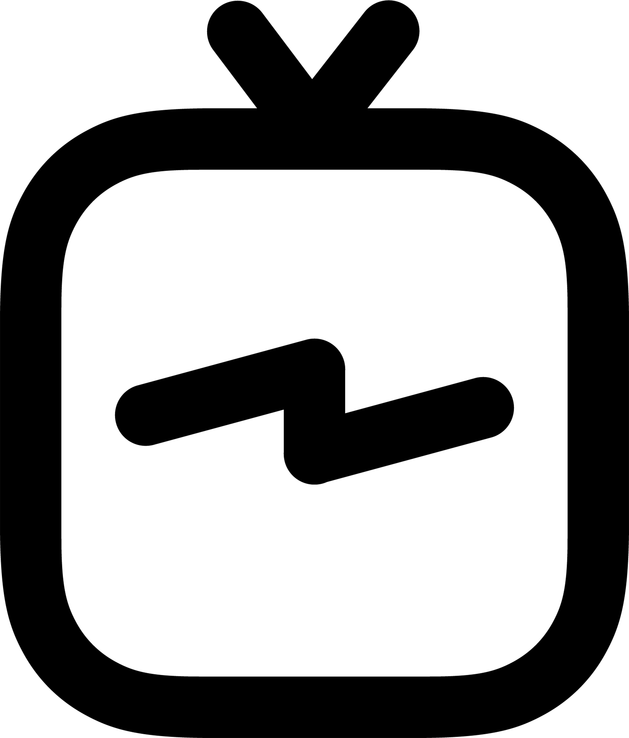 Big Instagram Logo - IGTV Logo Black PNG Transparent & SVG Vector