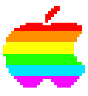 Rainbow Apple Logo - Rainbow apple logo Pixel Art