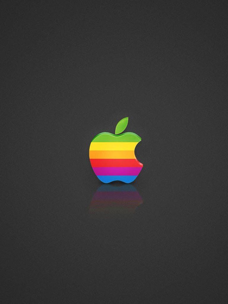 Rainbow Apple Logo - Rainbow Apple Logo | iPad Mini Wallpapers