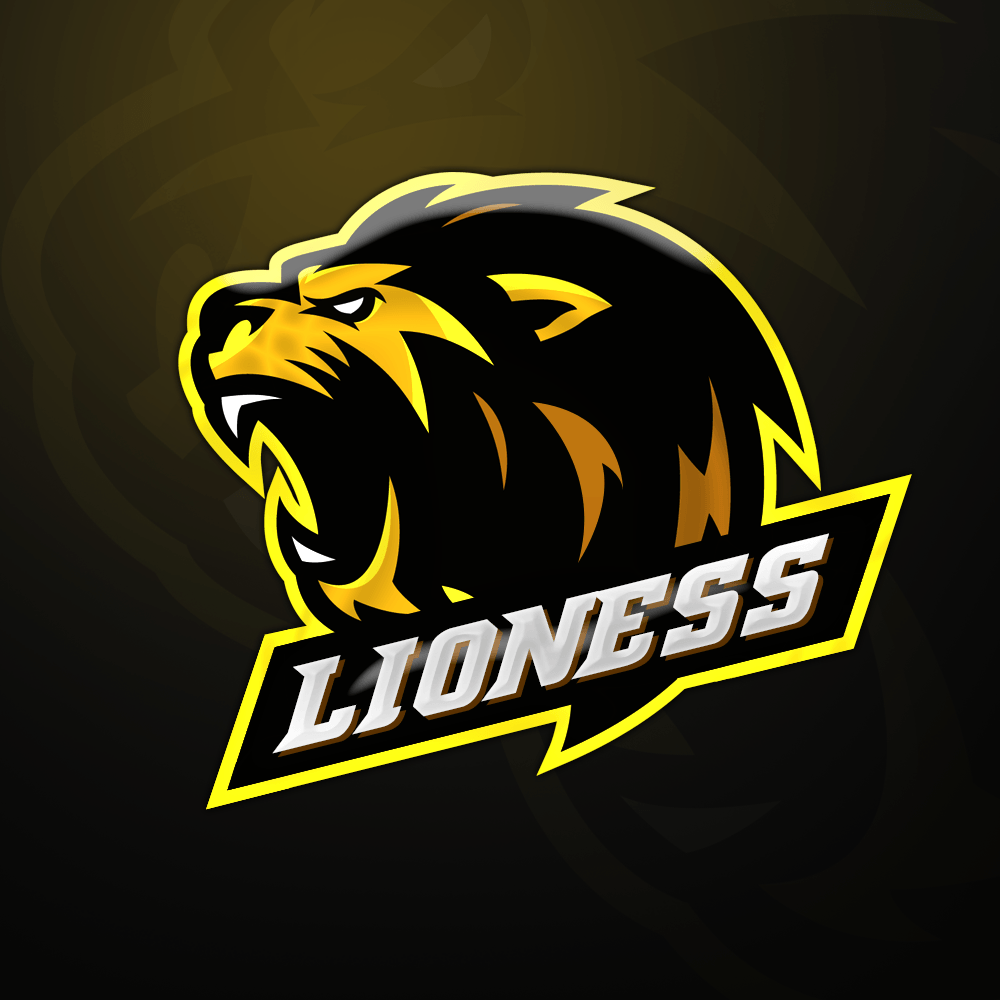 Sport with Lion Logo - FREE Gaming Clan E Sport Mascot Logo