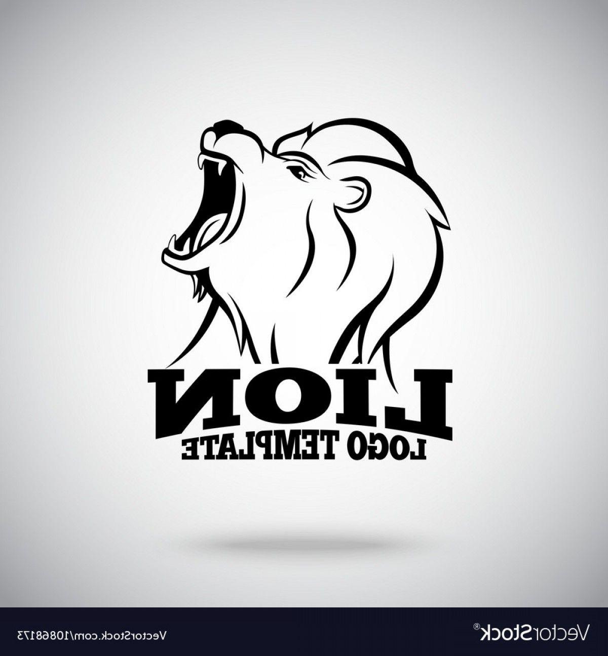 Sport with Lion Logo - Roaring Lion Logo Template For Sport Teams Vector