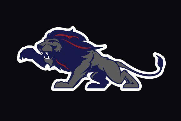 Sport with Lion Logo - Roaring lion sport logotype ~ Illustrations ~ Creative Market