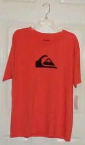 Red Wave Mountain Logo - New Quiksilver Red Mountain Wave Logo T-Shirt Tee Shirt Top Mens L ...
