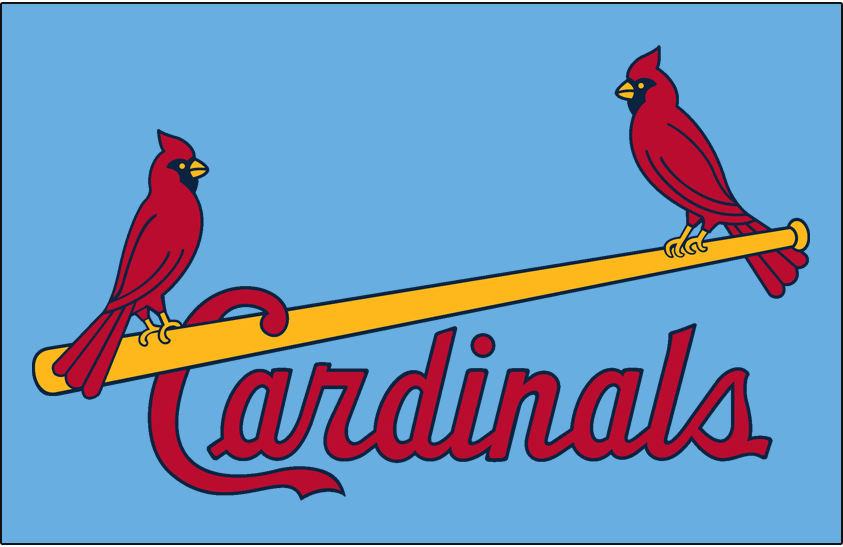 The Birds On Bat Cardinals Logo - St. Louis Cardinals Jersey Logo - National League (NL) - Chris ...