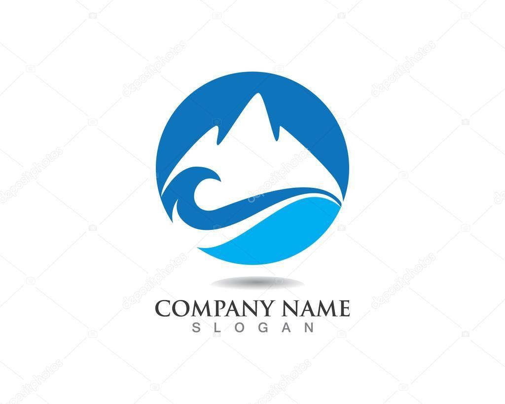Red Wave Mountain Logo - Wave Mountain Company Logo
