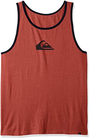 Red Wave Mountain Logo - Quiksilver Men's Mountain and Wave Logo Tank: Clothing
