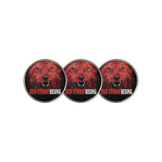 Red Wave Mountain Logo - Red Storm Red Wave Midterm MAGA Trump Lion Golf Ball Marker