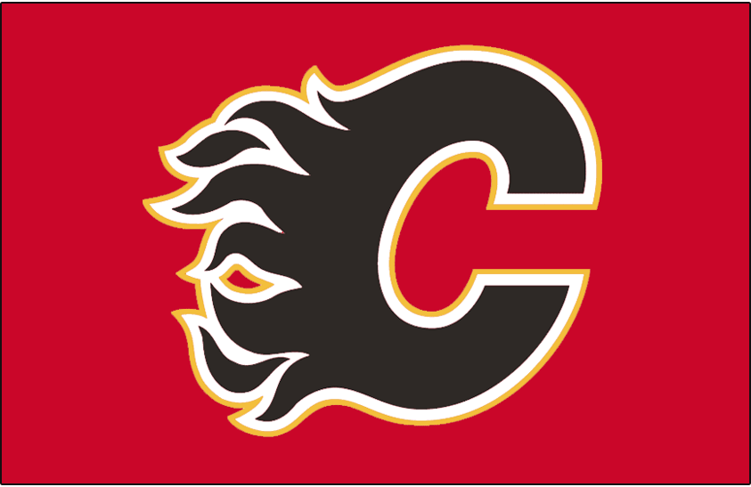 Red and Black C Logo - Calgary Flames Jersey Logo - National Hockey League (NHL) - Chris ...