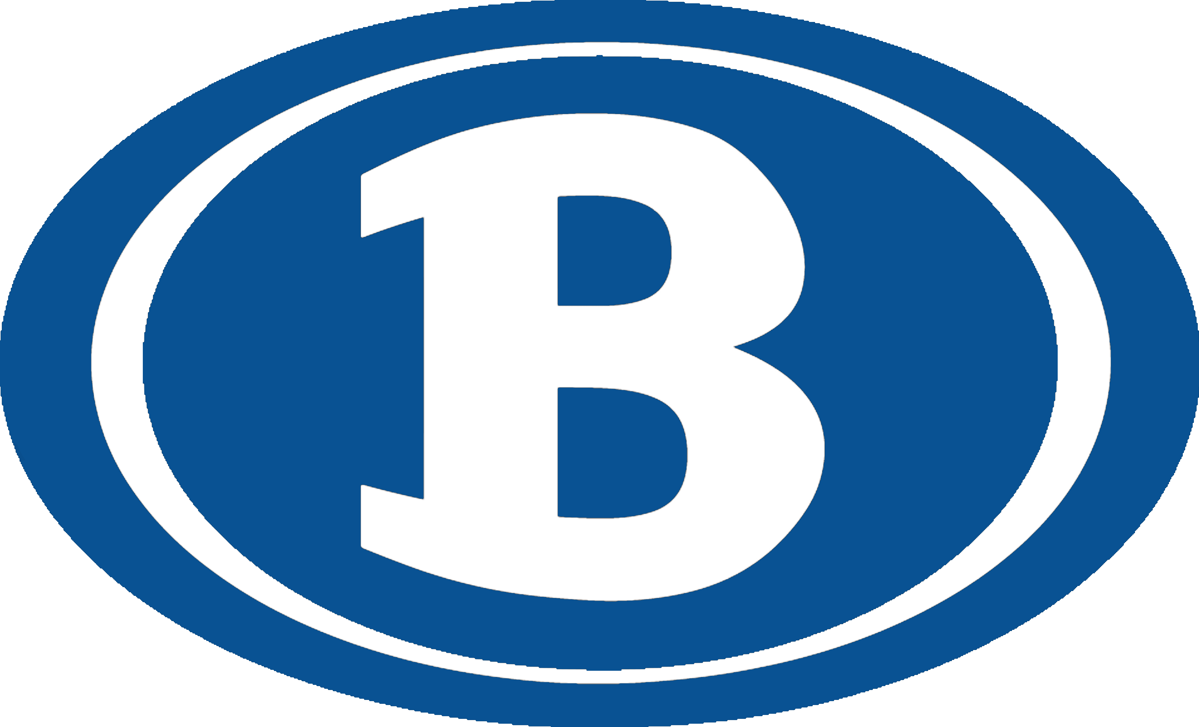 B in Blue Oval Logo - Logo and Branding Departments Independent