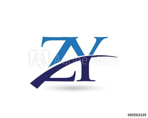 Zy Logo - ZY Logo Letter Swoosh this stock vector and explore similar