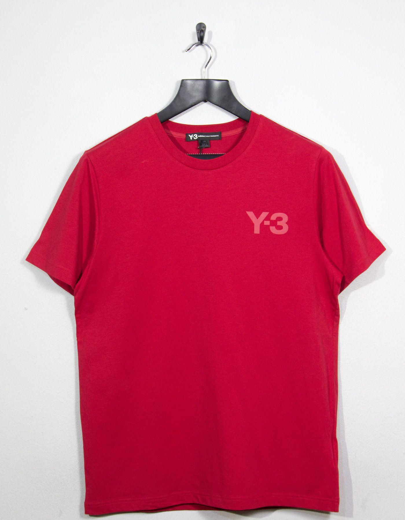 White and Red Y Logo - Adidas y-3 classic logo t-shirt red | Manifesto