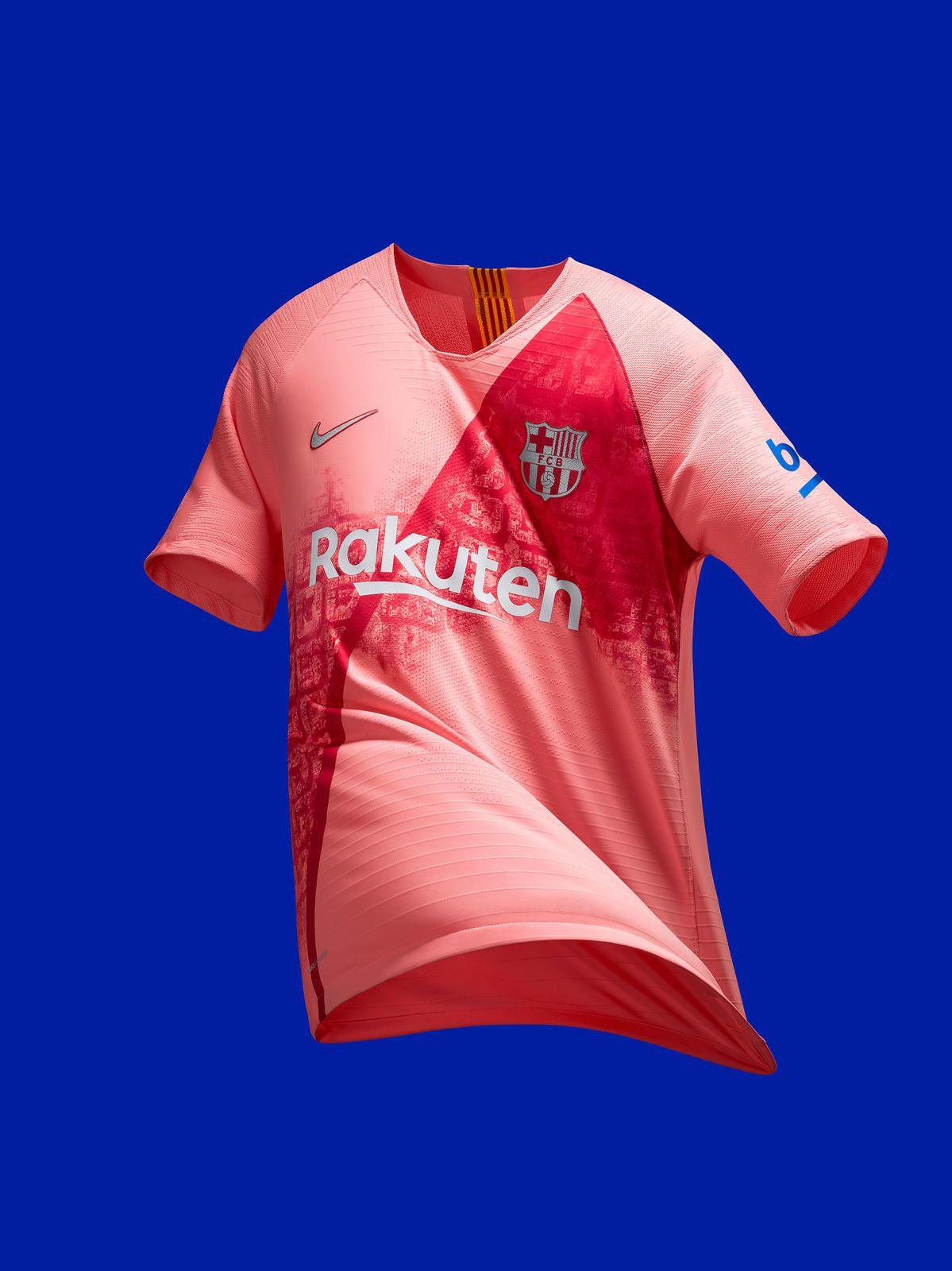 Diagonal Check with Nike Logo - FC Barcelona Third Kit 2018 19