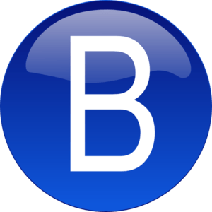 B in Blue Oval Logo - B Of Blue Clipart