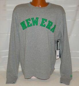 Gray and Green Logo - NWT NEW ERA Gray w/ Green Logo Men's Pullover Crewneck Sweatshirt ...