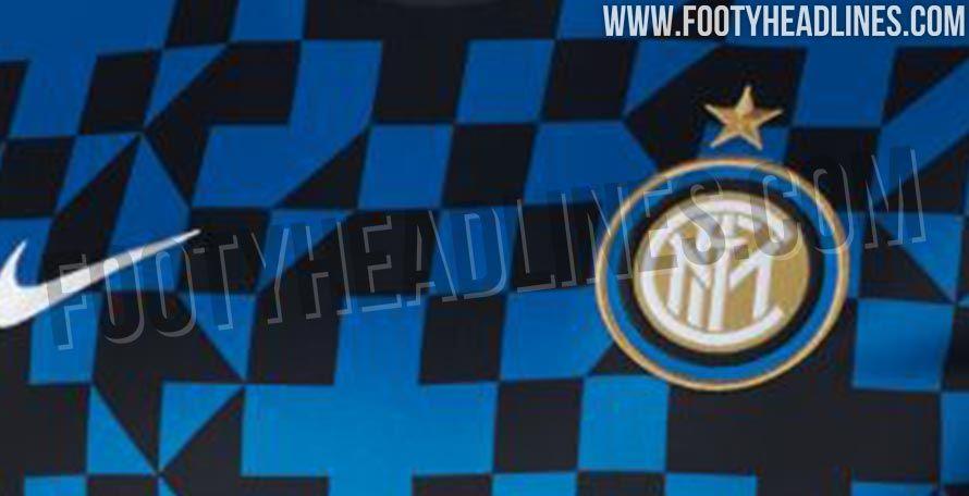 Diagonal Check with Nike Logo - Nike Inter Milan 19 20 Pre Match Shirt Leaked
