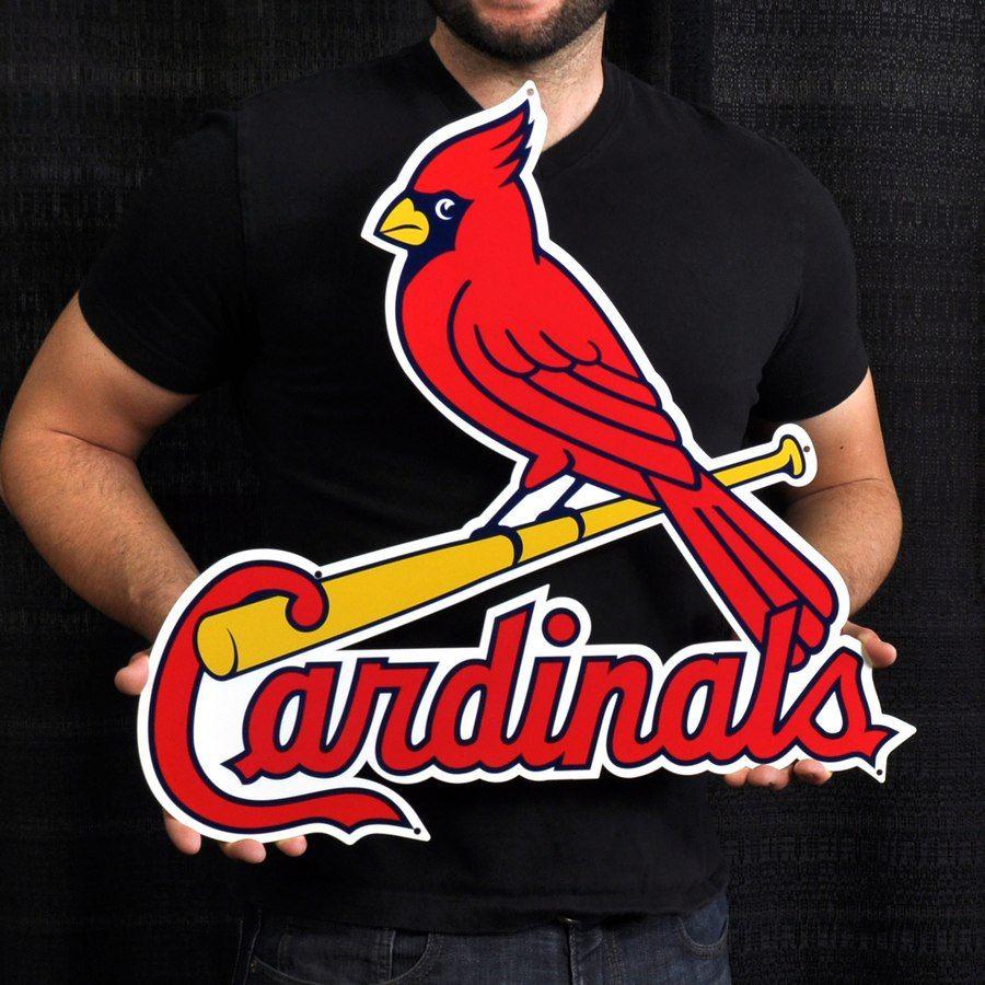 Cardinal On Bat Logo - St. Louis Cardinals Bird & Bat 24