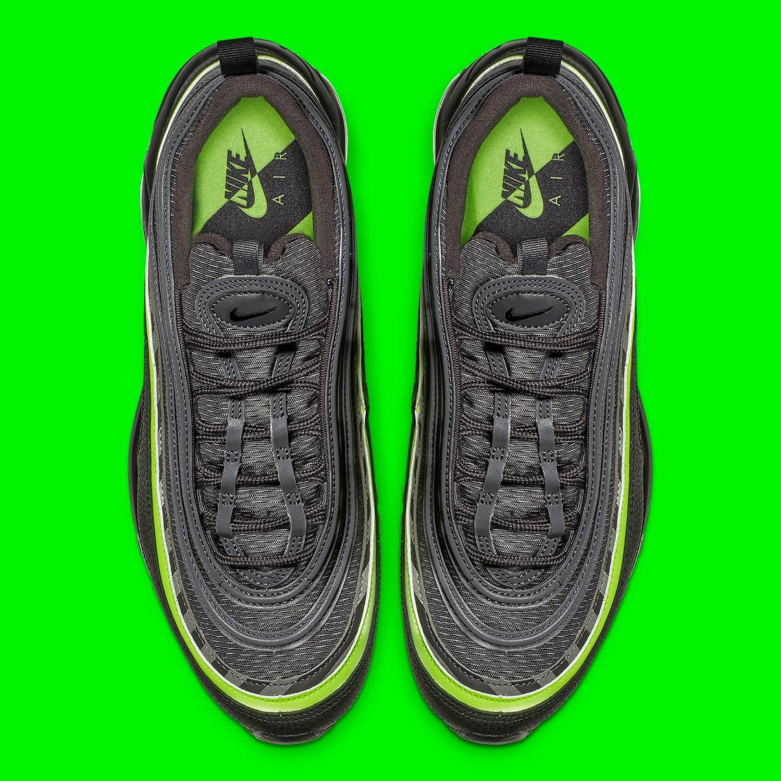 Diagonal Check with Nike Logo - Looking Good In Green: Nike Air Max 97 Thunder Grey Lime Blast