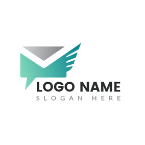Gray and Green Logo - Free Communication Logo Designs. DesignEvo Logo Maker