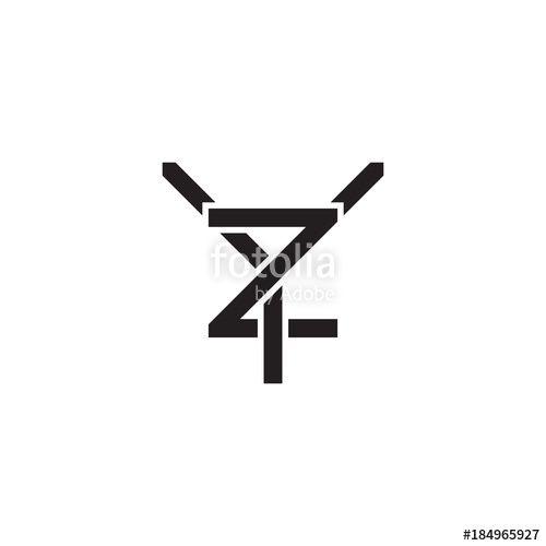 Zy Logo - Initial letter Y and Z, YZ, ZY, overlapping Z inside Y, line art ...