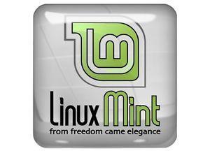 Linux Mint Logo - Linux Mint 1x1 Chrome Domed Case Badge / Sticker Logo