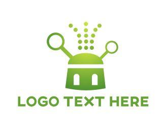 Green Robot Logo - Robot Logos. Make A Robot Logo Design