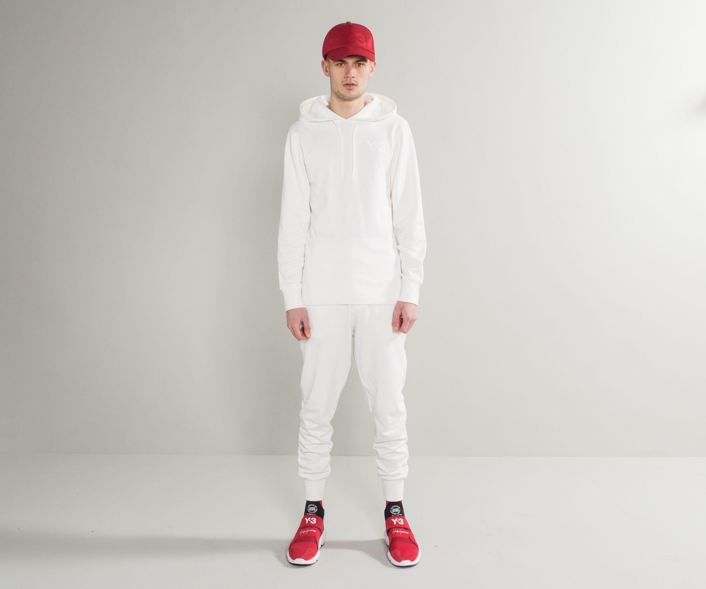 White and Red Y Logo - Y 3 Classic Logo Sweat Pant White