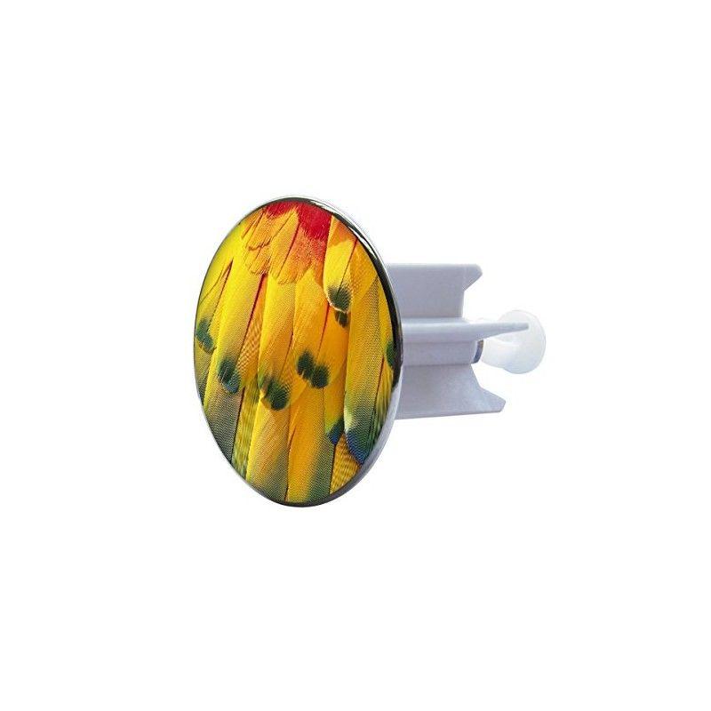 Red Yellow and Blue Logo - Sink Plug Design Happy Large Drain Plug Made Of Metal, Feather ...