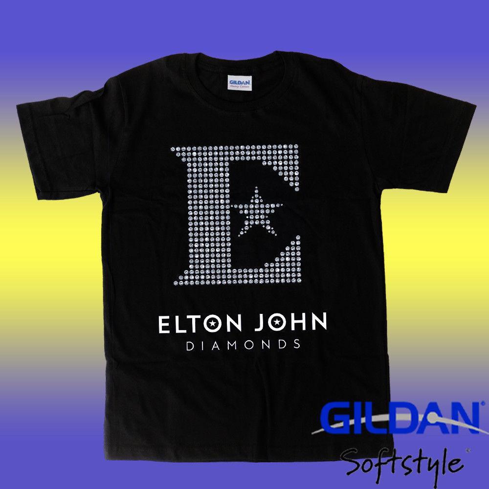 Elton John Logo - New Elton John Logo Diamond T Shirt Size M 2XL Personalized T Shirt ...