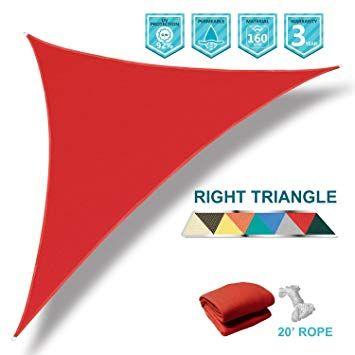 Right Triangle Red Logo - Amazon.com : Coarbor 18'x19'x26.2' Right Triangle Red UV Block Sun ...