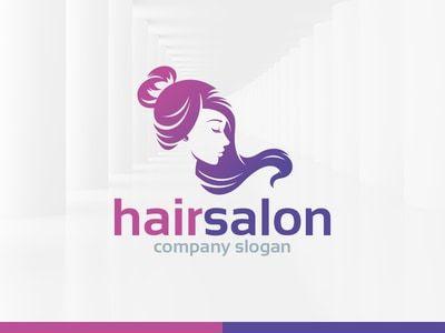 Flowing Hair Logo - Professional Salon Logo Inspiration
