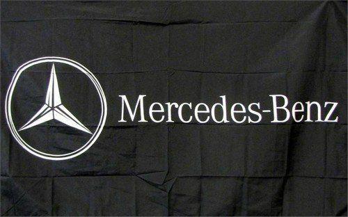 Benz Black Logo - Amazon.com : Mercedes Benz (Black) Logo Auto Dealer Banner Flag Sign