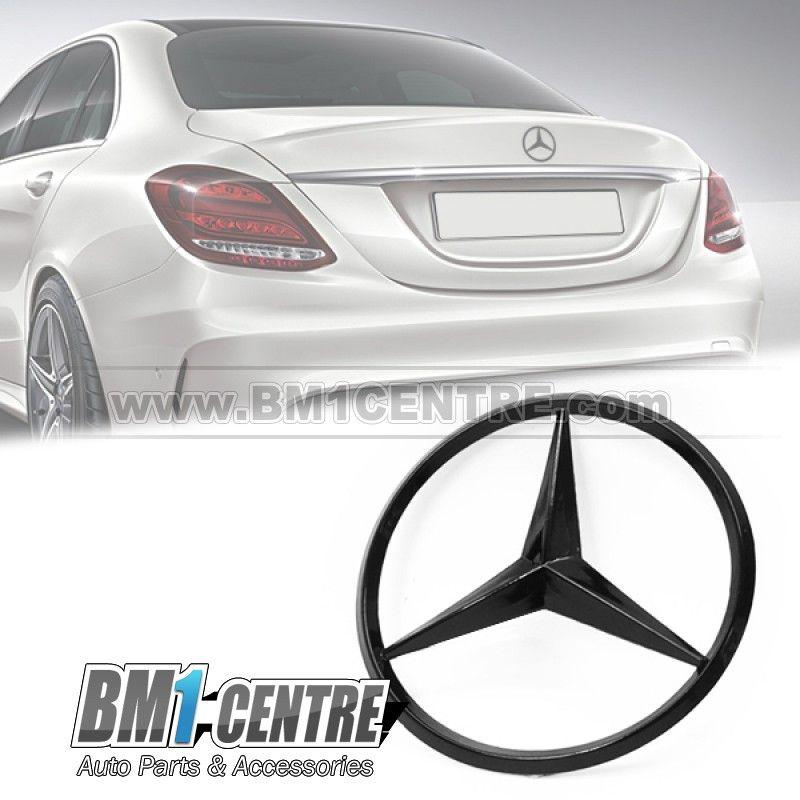Benz Black Logo - Genuine OEM Mercedes-Benz W205 4Dr Star Logo Rear Emblem - Gloss ...
