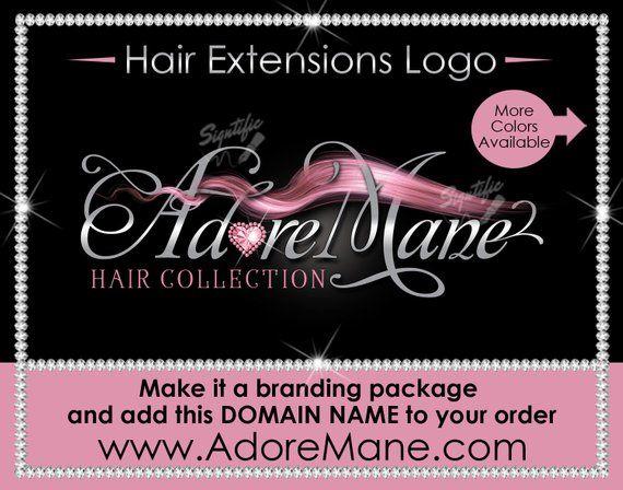 Flowing Hair Logo - Hair Extensions Logo Hair Business logo Hair Logo Flowing | Etsy