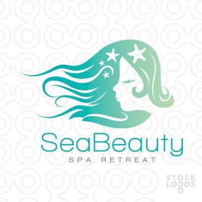 Flowing Hair Logo - Sirena Beauty & Spa logo. ✽ Support Small Businesses Pin Exchange