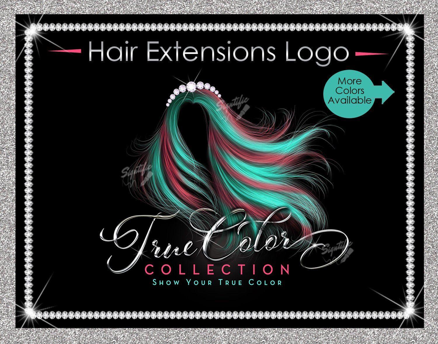 Flowing Hair Logo - Hair Bundle Logo, Hair Extensions Logo, Virgin Hair Logo, Flowing