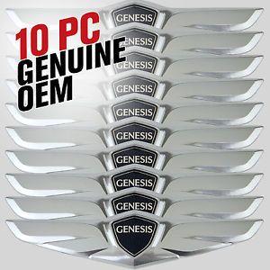 Genesis 10 Logo - 2015 Hyundai Genesis Sedan OEM Korean Model Trunk Wing Emblem 10 Pc ...